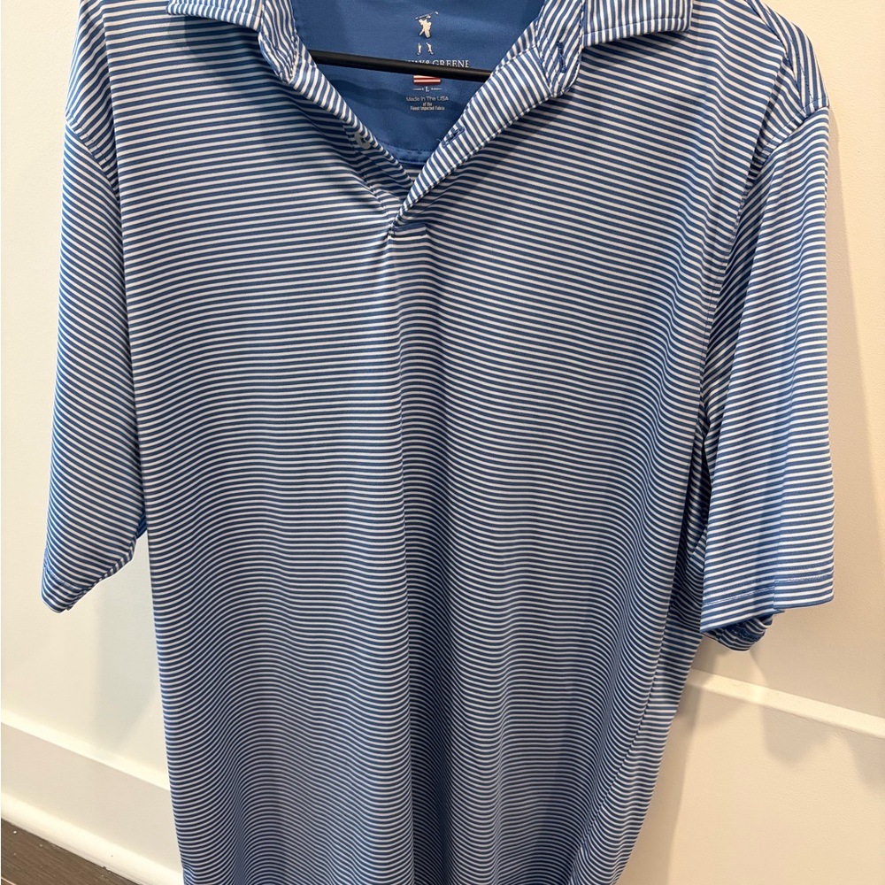 Fairway & Greene Navy Striped Polo